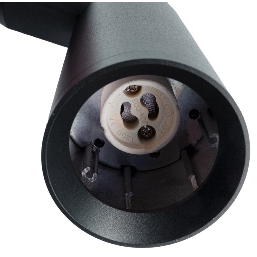 Foco para sistema de carril MICA 1xGU10/25W/230V trifásico preto