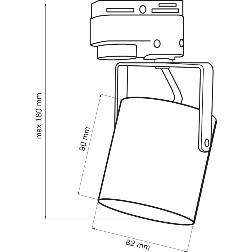 Foco para sistema de carril MINOR 1xGU10/10W/230V branco
