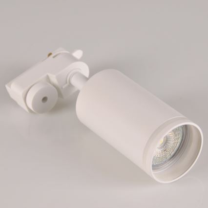 Foco para sistema de carril PARIS 3xGU10/10W/230V + 1 m sistema de carril branco