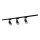Foco para sistema de carril PARIS 3xGU10/10W/230V + 1 m sistema de carril preto