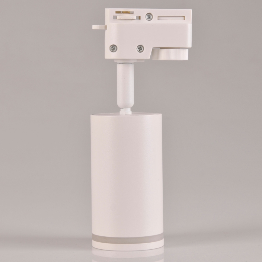 Foco para sistema de carril PARIS 6xGU10/10W/230V + 2x1 m sistema de carril branco