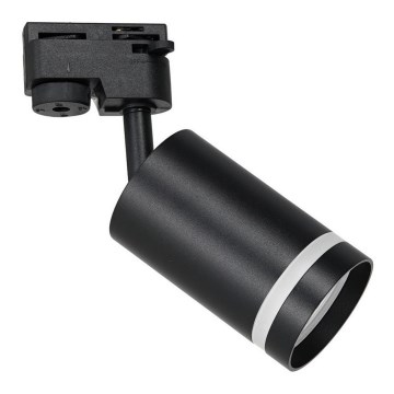 Foco para sistema de carril PIPE 1xGU10/25W/230V preto