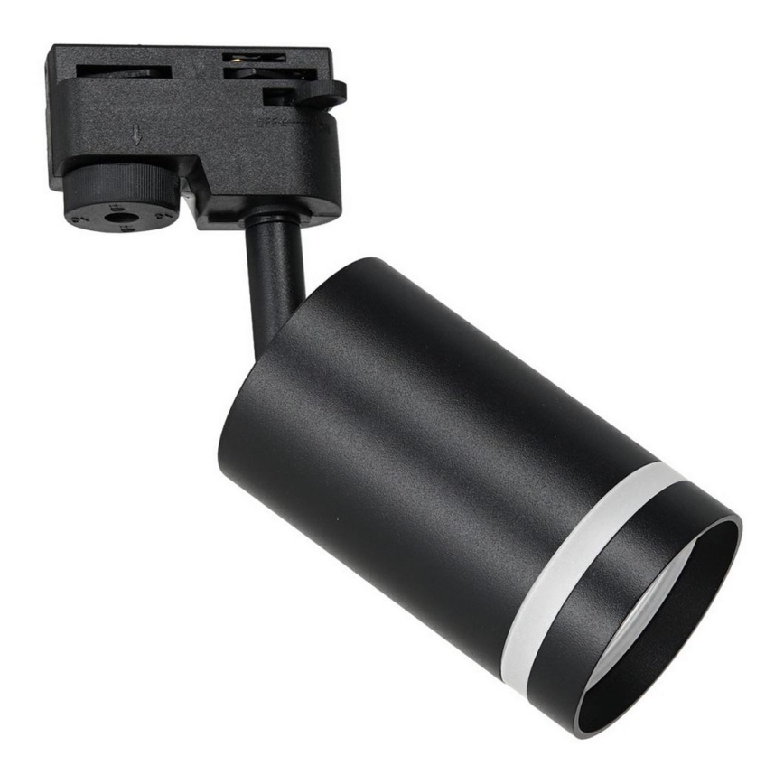 Foco para sistema de carril PIPE 1xGU10/25W/230V preto