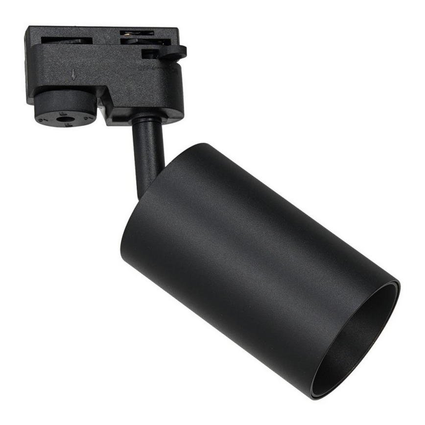Foco para sistema de carril PIPE 1xGU10/25W/230V preto