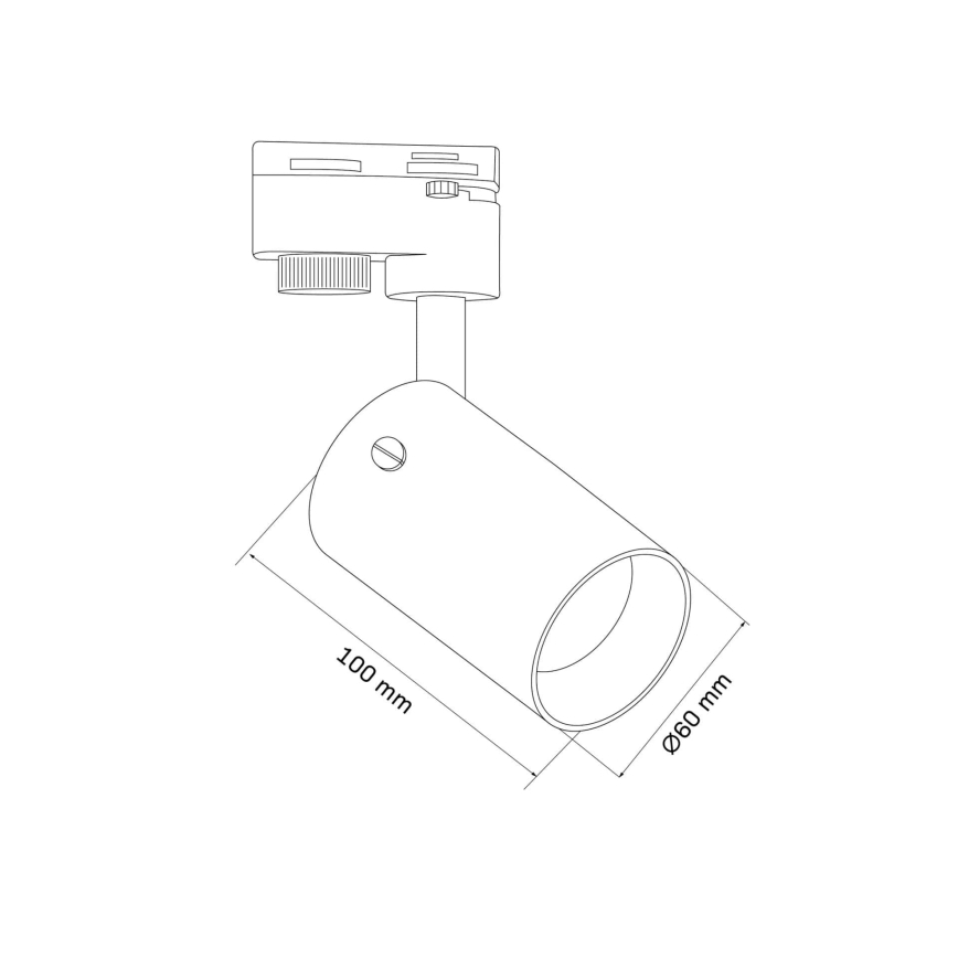 Foco para sistema de carril SMOKY 1xGU10/10W/230V preto