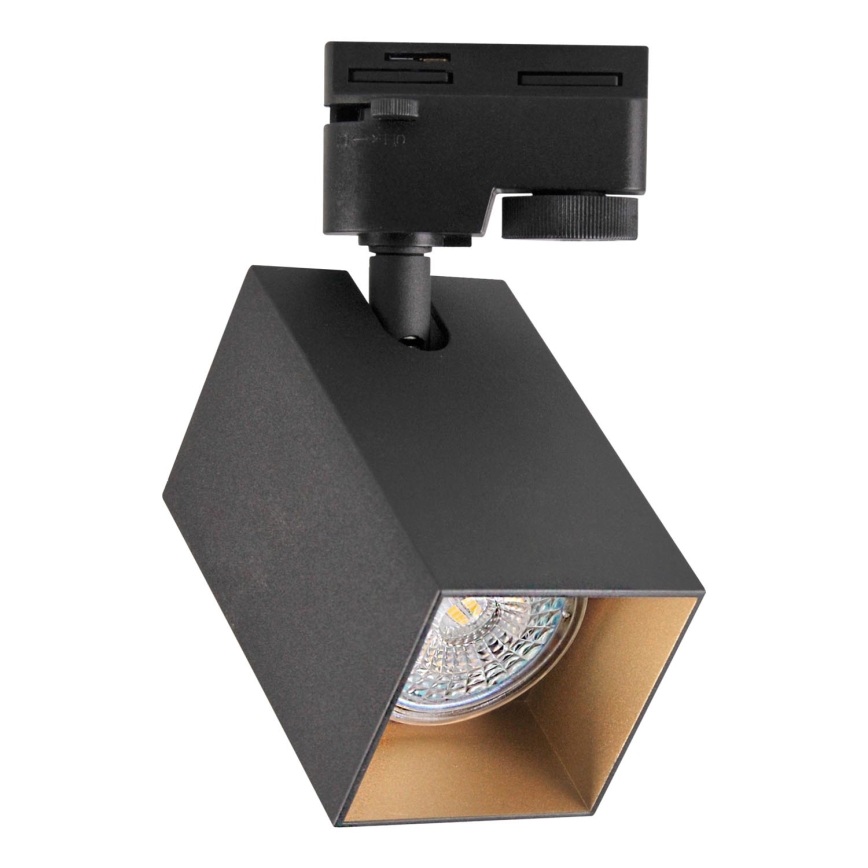 Foco para sistema de carril SQUARE 1xGU10/10W/230V preto