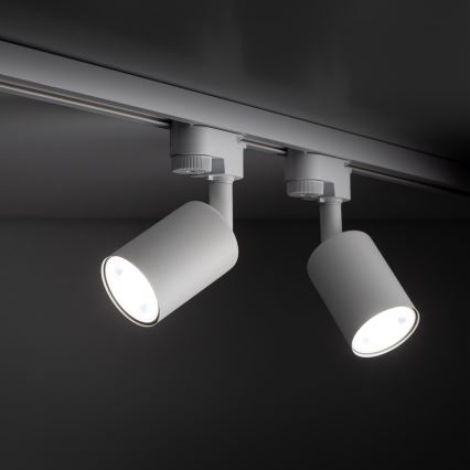 Foco para sistema de carris monofásico TOP 1xGU10/10W/230V branco
