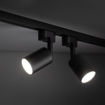 Foco para sistema de carris monofásico TOP 1xGU10/10W/230V preto