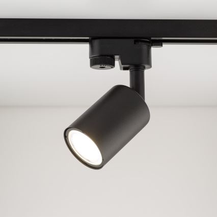 Foco para sistema de carris monofásico TOP 1xGU10/10W/230V preto