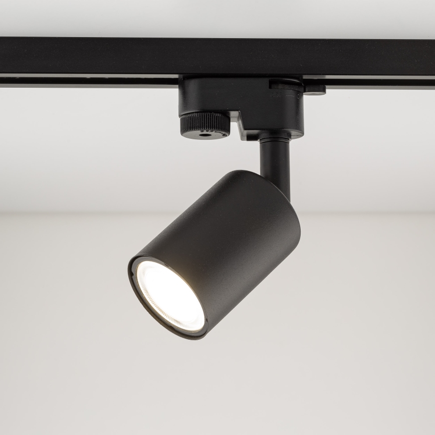Foco para sistema de carris monofásico TOP 1xGU10/10W/230V preto