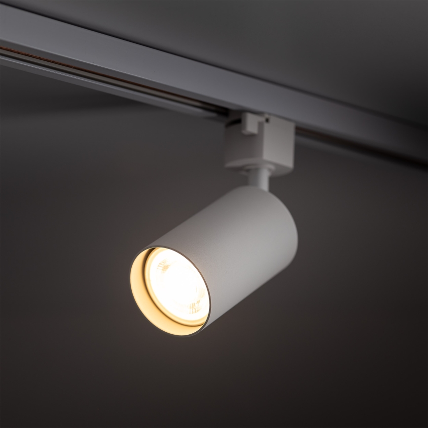 Foco para sistema de carris monofásico TRACER 1xGU10/10W/230V branco