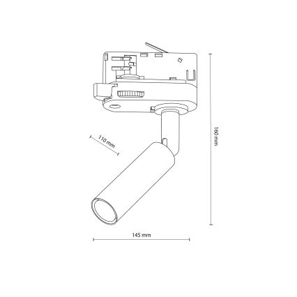 Foco para sistema de carril trifásico LAGOS 1xG9/8W/230V branco