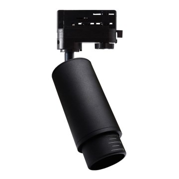 Foco para sistema de carril trifásico MICA 1xGU10/25W/230V preto