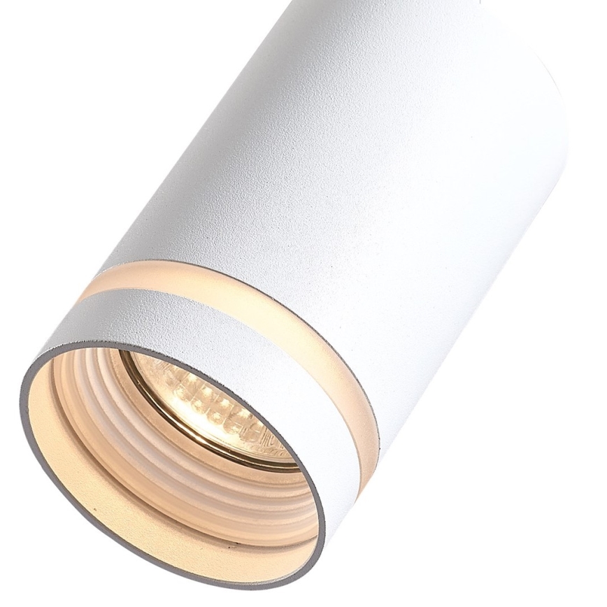 Foco para sistema de carril trifásico PIPE 1xGU10/25W/230V branco