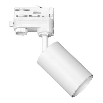 Foco para sistema de carril trifásico PIPE 1xGU10/25W/230V branco