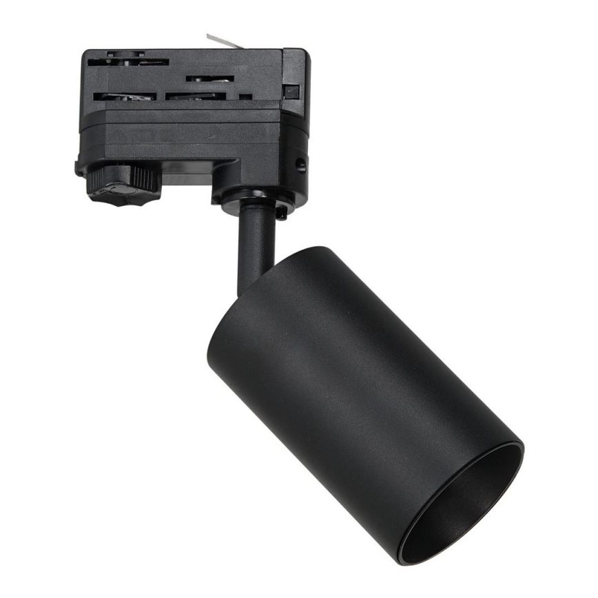 Foco para sistema de carril trifásico PIPE 1xGU10/25W/230V preto