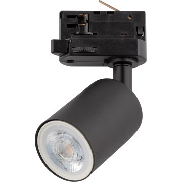 Foco para sistema de carril trifásico TOP 1xGU10/10W/230V preto