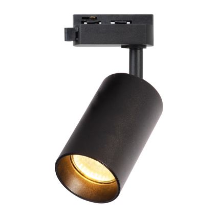 Foco para sistema de carris monofásico PIPE 1xGU10/10W/230V preto