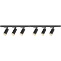 Foco para sistema de trilho MICA 6xGU10/10W/230V preto/dourado