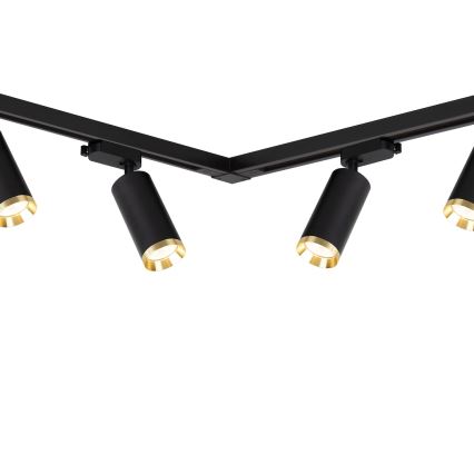 Foco para sistema de trilho MICA 6xGU10/10W/230V preto/dourado