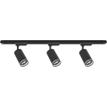 Foco para sistema de trilhos PIPE 3xGU10/10W/230V preto