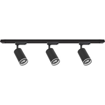 Foco para sistema de trilhos PIPE 3xGU10/10W/230V preto