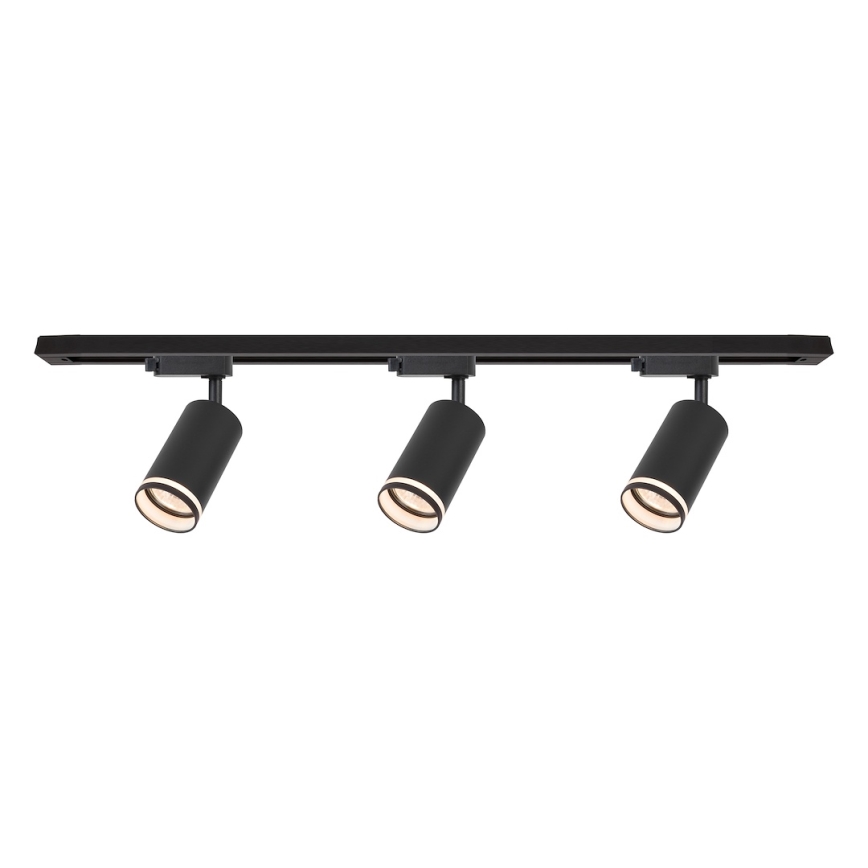 Foco para sistema de trilhos PIPE 3xGU10/10W/230V preto