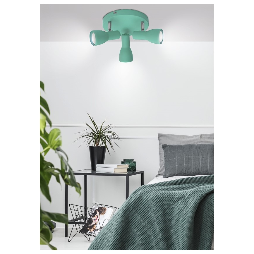 Foco PICARDO 3xE14/40W/230V turquesa