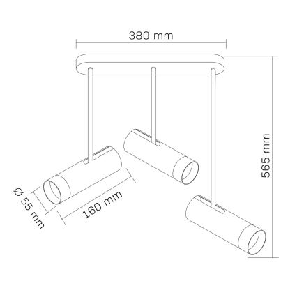 Foco PORTO 3xGU10/10W/230V branco
