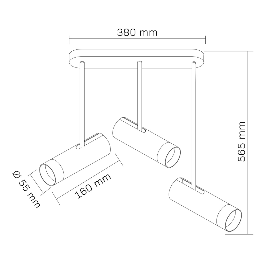 Foco PORTO 3xGU10/10W/230V branco