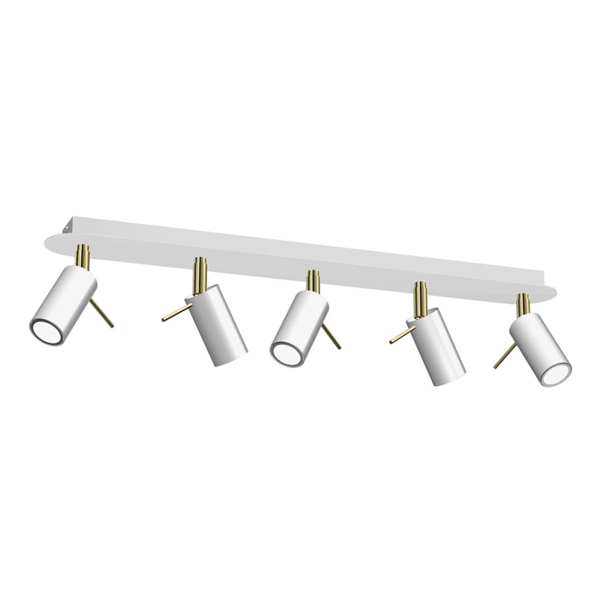 Foco PRESTON 5xGU10/40W/230V branco/dourado