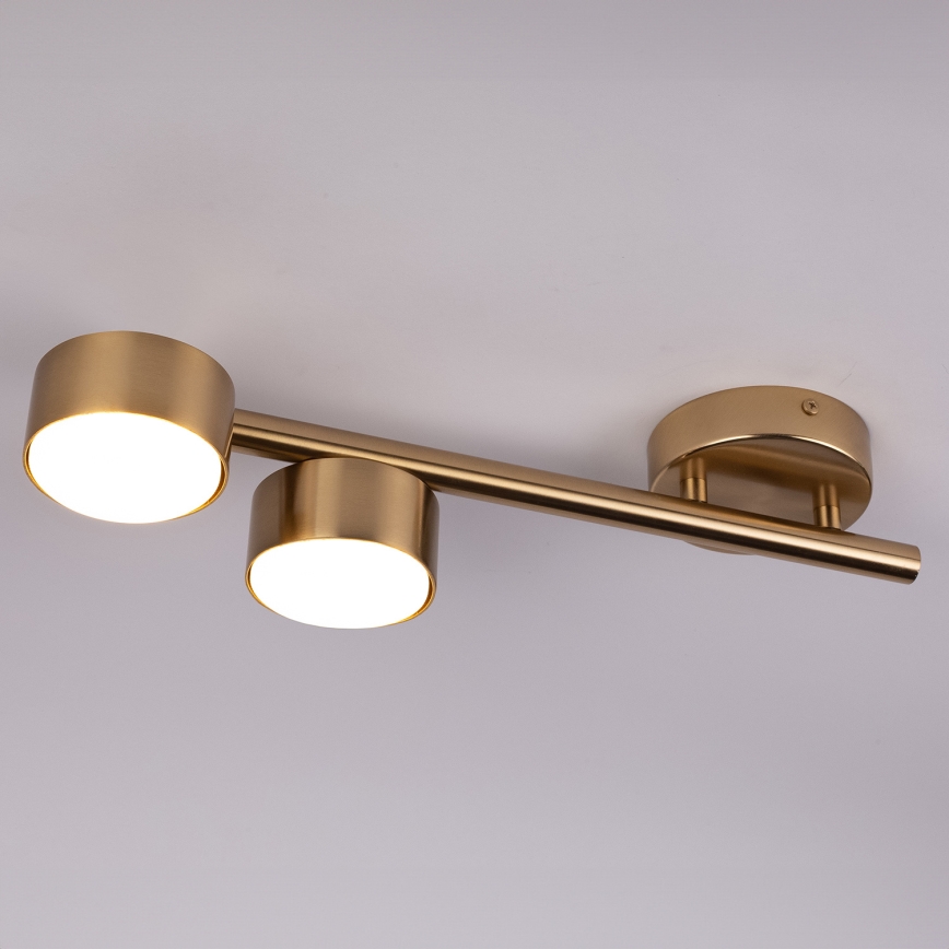 Foco PUNTO 2xGX53/12W/230V dourado