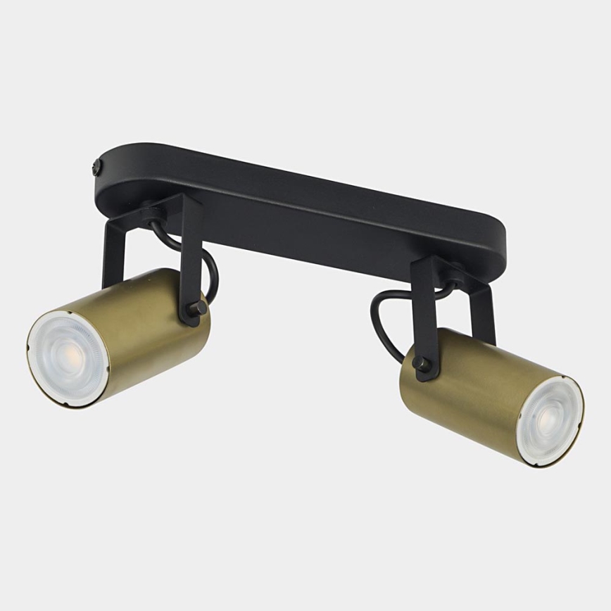 Foco REDO 2xGU10/10W/230V dourado/preto