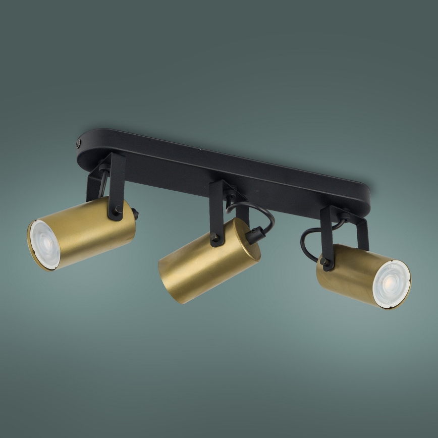Foco REDO 3xGU10/10W/230V dourado/preto