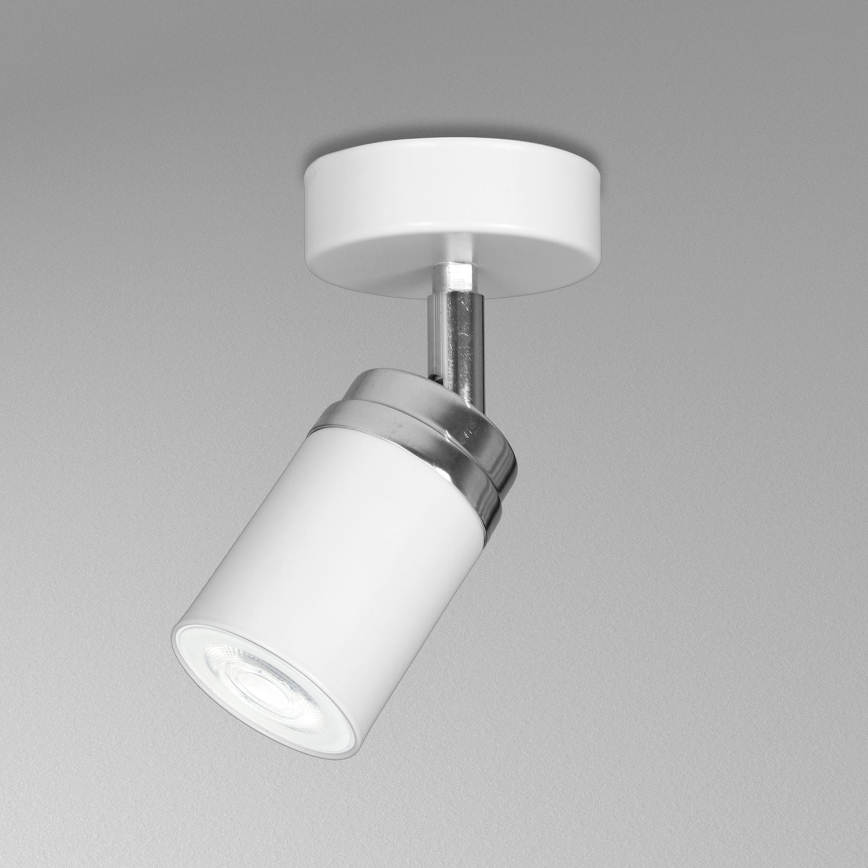 Foco RENO 1xGU10/8W/230V branco/cromado brilhante
