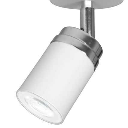 Foco RENO 1xGU10/8W/230V branco/cromado brilhante