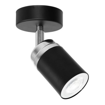 Foco RENO 1xGU10/8W/230V preto/cromado brilhante
