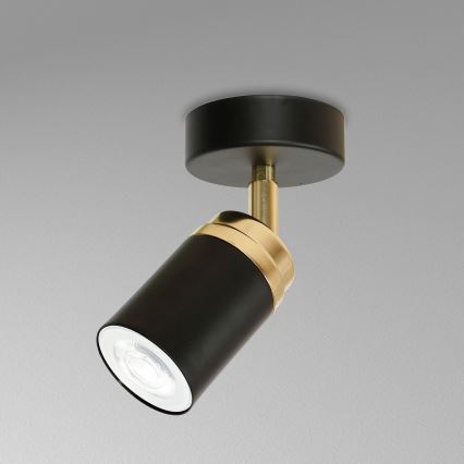 Foco RENO 1xGU10/8W/230V preto/dourada