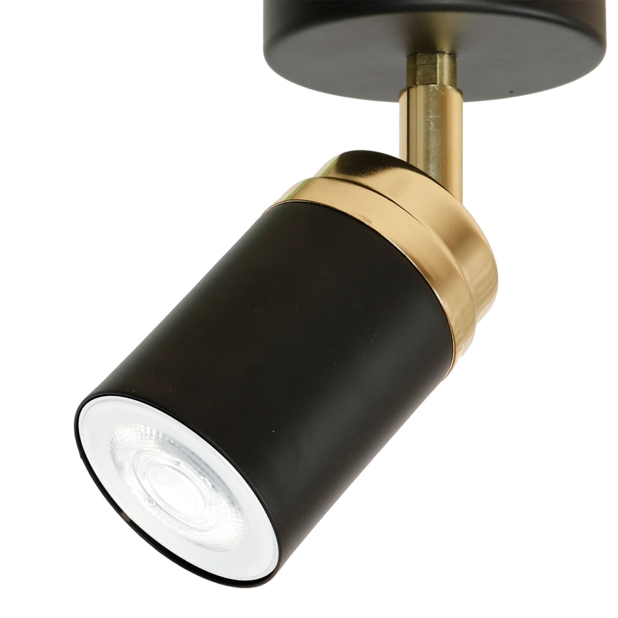 Foco RENO 1xGU10/8W/230V preto/dourada