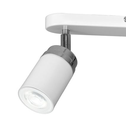 Foco RENO 2xGU10/8W/230V branco/cromado brilhante