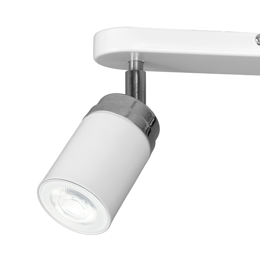 Foco RENO 2xGU10/8W/230V branco/cromado brilhante