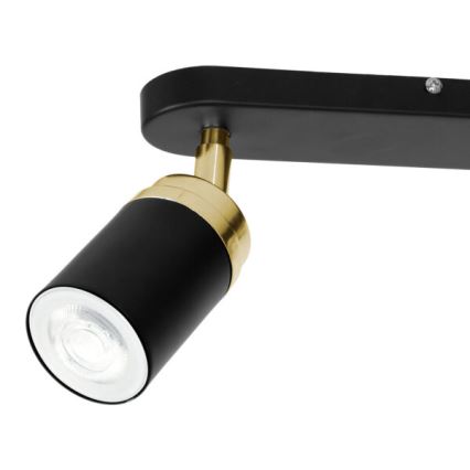 Foco RENO 2xGU10/8W/230V preto/dourada