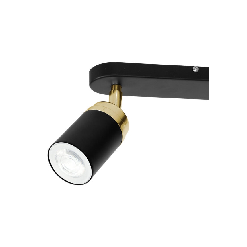 Foco RENO 2xGU10/8W/230V preto/dourada