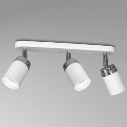 Foco RENO 3xGU10/8W/230V branco/cromado brilhante
