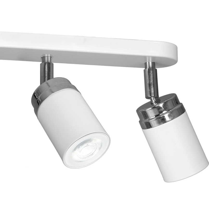 Foco RENO 3xGU10/8W/230V branco/cromado brilhante