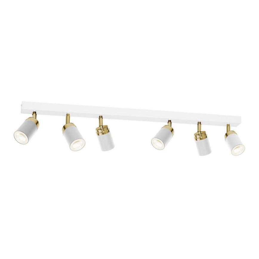 Foco RENO 6xGU10/60W/230V branco/dourado
