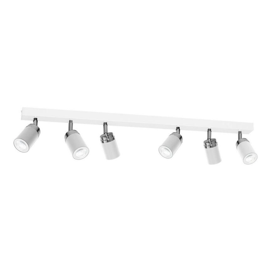 Foco RENO 6xGU10/8W/230V branco/cromado brilhante