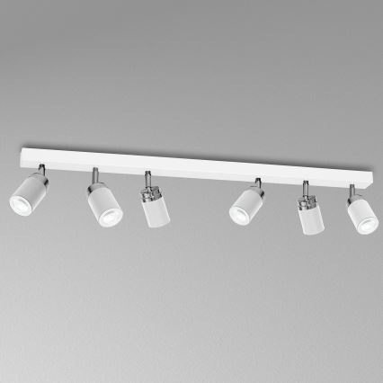 Foco RENO 6xGU10/8W/230V branco/cromado brilhante