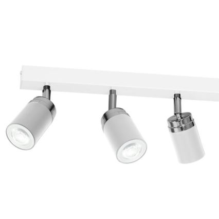 Foco RENO 6xGU10/8W/230V branco/cromado brilhante