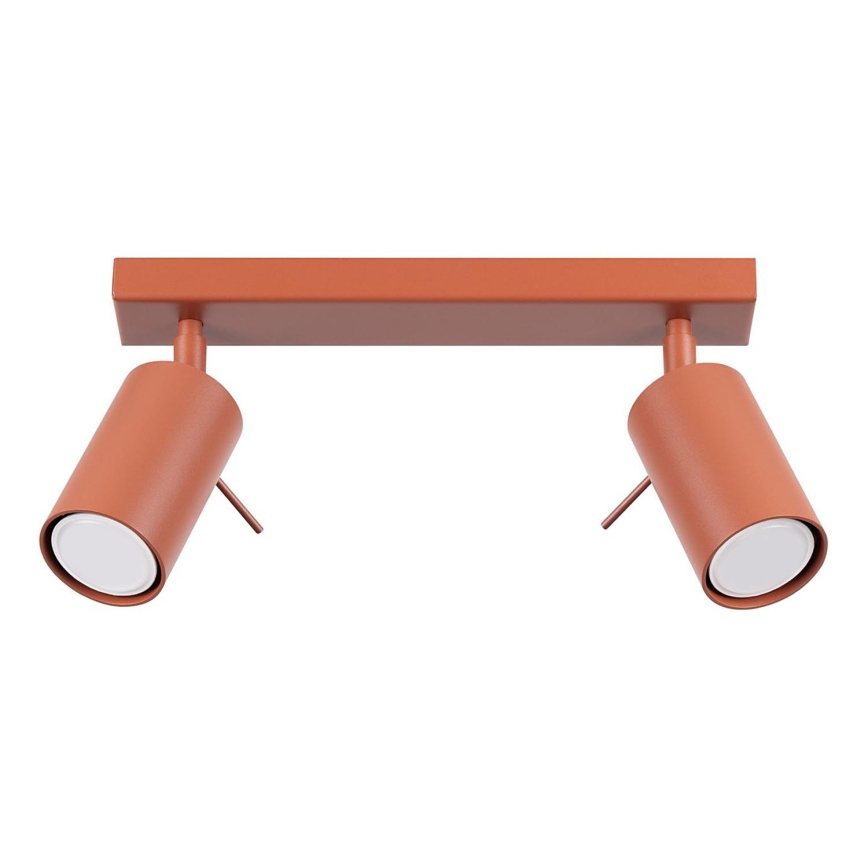 Foco RING 2xGU10/10W/230V vermelho
